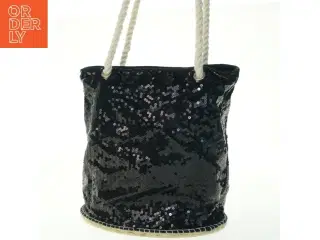 Sort skuldertaske  ilse jacobsen (str. 33x33 cm)