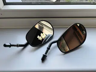 Sorte sidespejle til Harley-Davidson