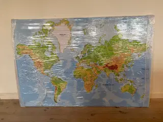 Verdenskort til flagnåle