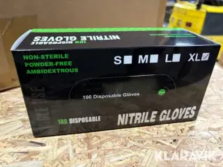Tykke Nitrile handsker Størrelse XL - 40 kasser af 100 styk