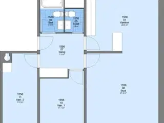 3 værelses lejlighed på 102 m2, Esbjerg Ø, Ribe