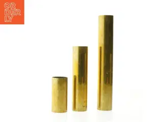 Sæt med tre metalcylindre (str. Ø. 4 cm. længde. 25 cm. 17 cm. og. 9 cm)