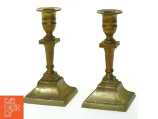 Messing lysestager (str. 16 cm)