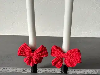 Hæklede julesløjfer i bomuld