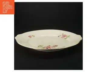 Porcelain serveringsfad med blomstermønster (str. Ø 27 cm)