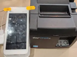 Kortterminal og bonprinter