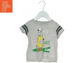 T-shirt med dyremotiver (str. 80)
