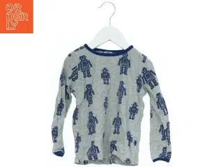 Langærmet T-shirt med robotprint fra Småfolk (str. 98)