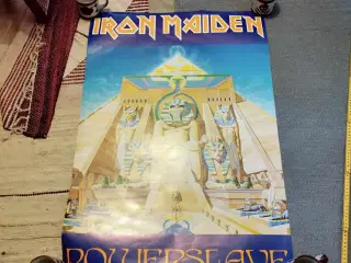 super fed retro plakat fra 1984 med iron maiden 