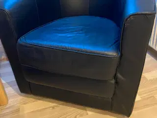 Læder stole sort