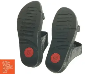 Sorte sandaler med glitter (str. 40)