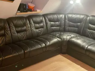 Hjørne læder sofa
