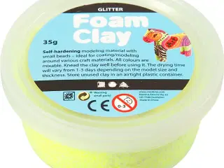 Foam Clay®, glitter, gul, 35g/ 1 ds.