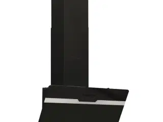 Væghængt emhætte 60 cm stål og hærdet glas sort