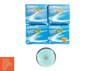 4 stk Samsung CD-R 52X og 1 stk TDK CD-R 80
