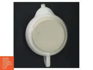 Hvid keramisk tekande fra K K Danmark (str. 22x16 cm)
