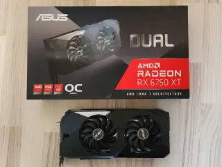 ASUS Dual Radeon RX 6750 XT OC 12 GB Grafikkort