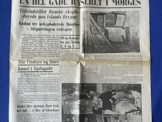 Avis - Aftenbladet - 28. Januar 1943 - En hel gade raseret i Morges