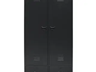 Garderobe i metal industriel stil 90 x 40 x 180 cm sort