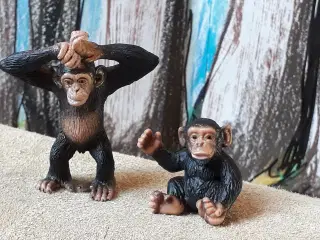 2 Schleich Chimpanser