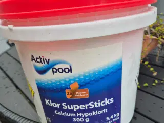 Aktiv pool klor super sticks, 5 4 kg - uåbnet