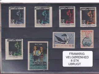 Frankrig - Velgørenhed 8 Stk. - Ubrugt