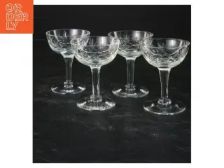 Fire glas  (str. 9x7 cm) Holmegaard Ulle