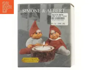 Simone og Albert nisser med fyrfadslys fra Trip Trap (str. 9,5 cm)