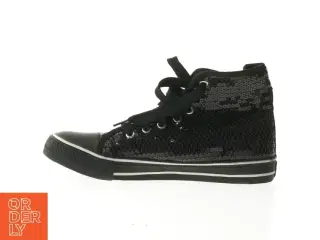 Sorte lave sneakers med palietter fra Cix (str. 40)