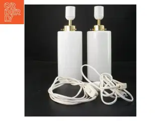 Hvide bordlamper fra Odreco Danish Design (str. 30 cm. 2 styk)