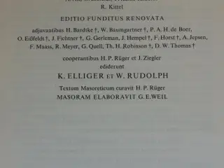 biblia hebraica stuttgartensia, ved k. elliger und