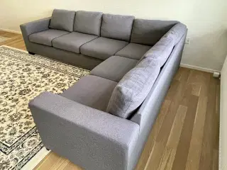 Grå 5-personers hjørnesofa Selges!