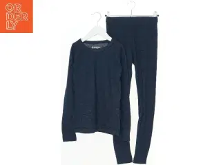 Blåt sæt af overdel og leggings fra ZigZag (str. 146)