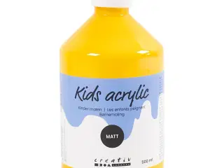 Akrylmaling Mat, gul, 500ml/ 1 fl.
