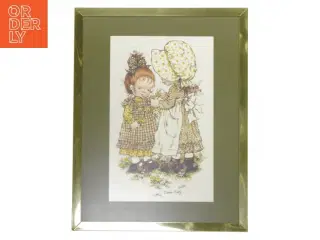 Indrammet Vintage Sarah Kay Tegning (str. 32,5x25,5 cm)