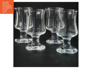 4 Holmegaard skibsglas rødvin (str. 14x7 cm)