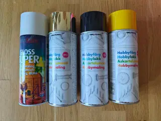 4 Spraydåser maling