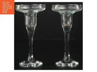 Glas lysestager 17 cm (str. 17 cm)