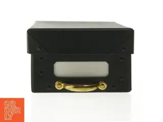 Sort opbevaringsboks med indexkort (str. 22x18 cm)