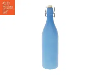 Blå flaske med prop (str. 32 cm)