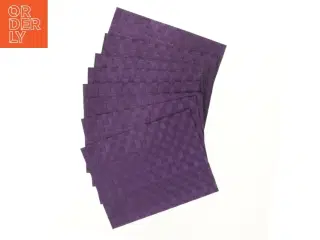 Sæt med 8 lilla dækkeservietter (str. 8 stk 40x31 cm)