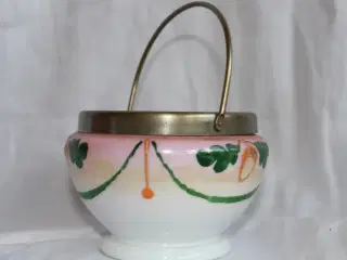 Sukkerskål af opaline glas