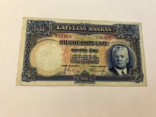 50 Latu Lithuania 1934