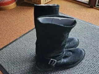 sorte ruskind støvler str. 45