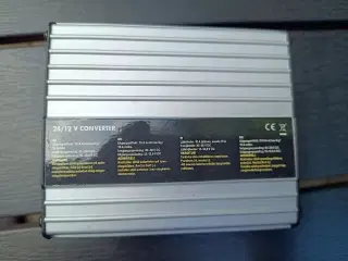 Omformer 24 til 12 volt.  10 til max. 15  Amp.
