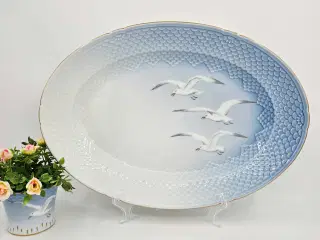 Mågestel stort ovalt fad 1 sortering Porcelæn 