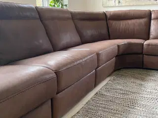Flot 7 personers læder sofa