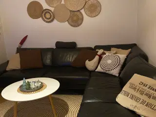 Hjørnesofa i ægte læder 