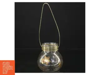 Glaslanterne med snefnugdesign (str. 9 cm)