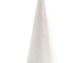 Hvid Styropor Kegle - 19,5 cm Dekorationsfigur